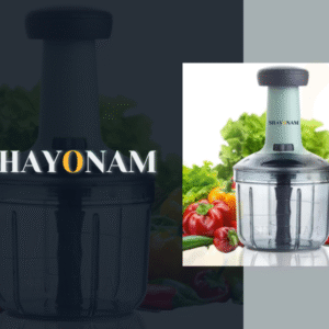 SHAYONAM Food Chopper 1000ml,5 Blade Steel Large Manual Hand-Press Vegetable Chopper Mixer Cutter to Cut Onion, Salad, Tomato, Potato (Pack of 1) (1000 Ml)
